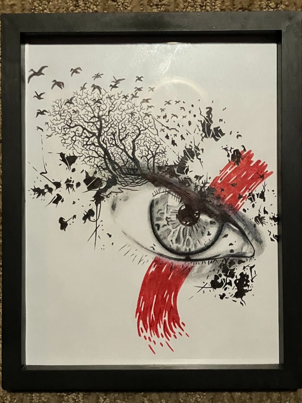 Trash-Polka Style Eye (Framed)